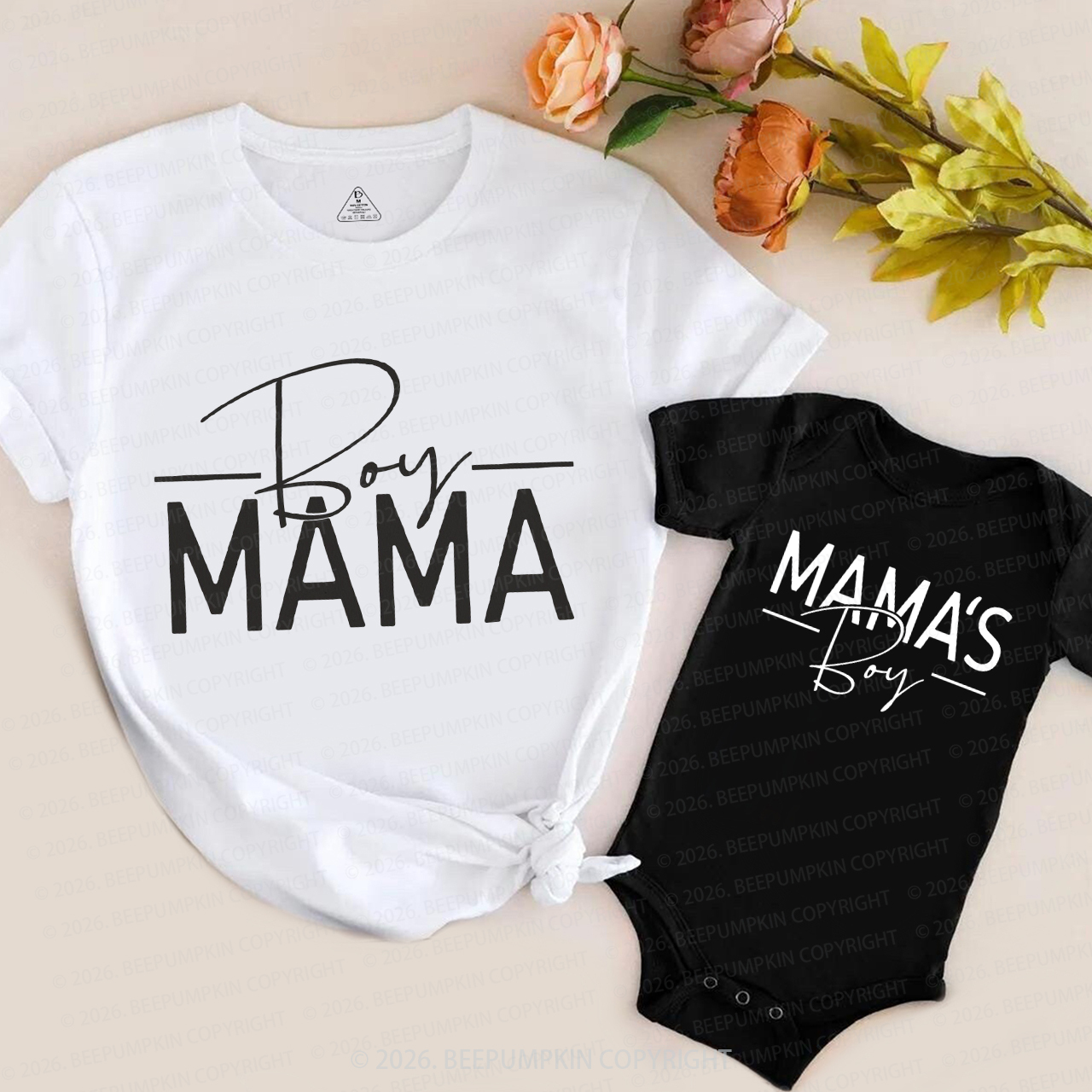 Boy Mama Mama's Boy Mom&Me Matching T-Shirts