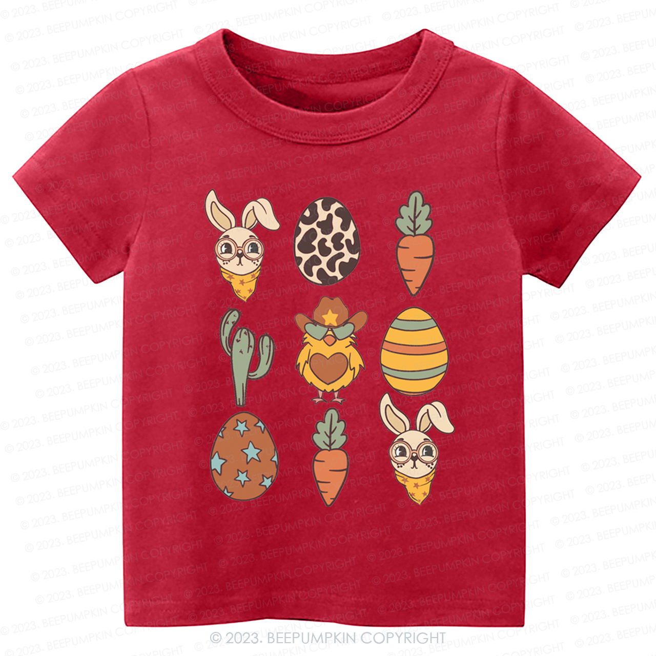 Hoppy Western Easter Carrot Eggs -Toddler Tees