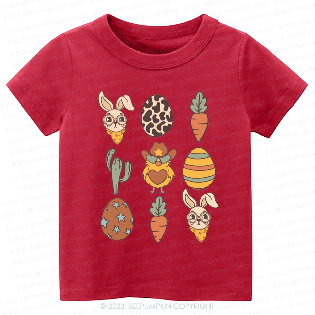 Hoppy Western Easter Carrot Eggs -Toddler Tees