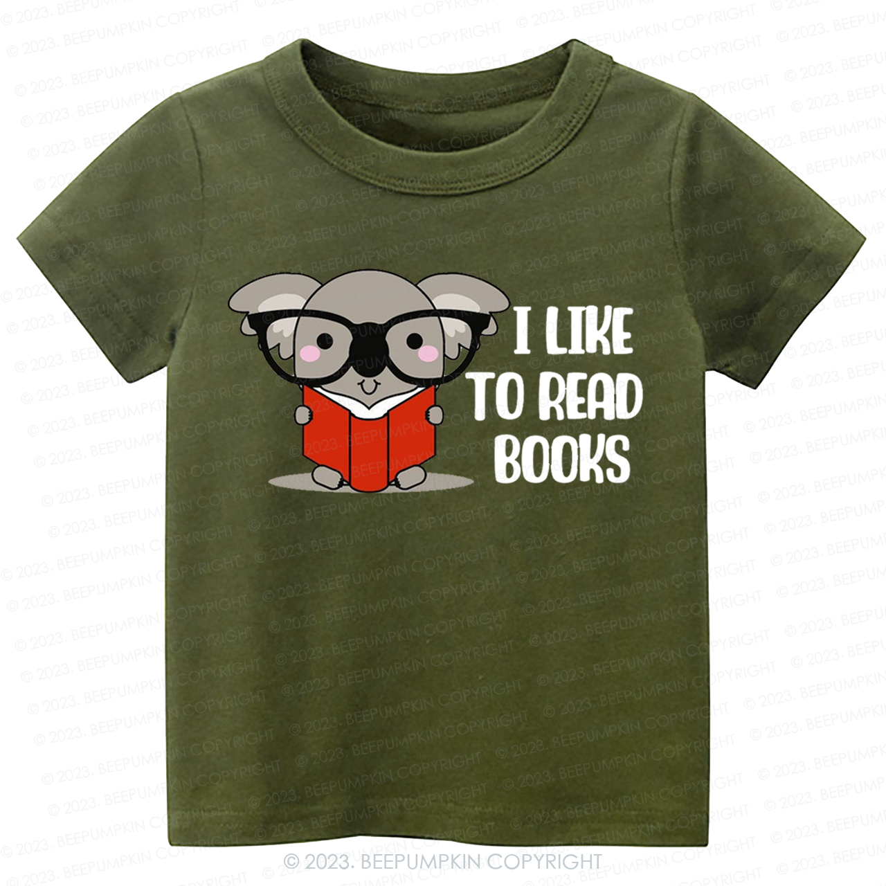 I Like To Read Books Elephant Kids Shirt