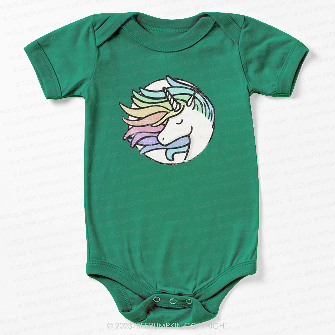 Rainbow Girls Unicorn Bodysuit For Baby