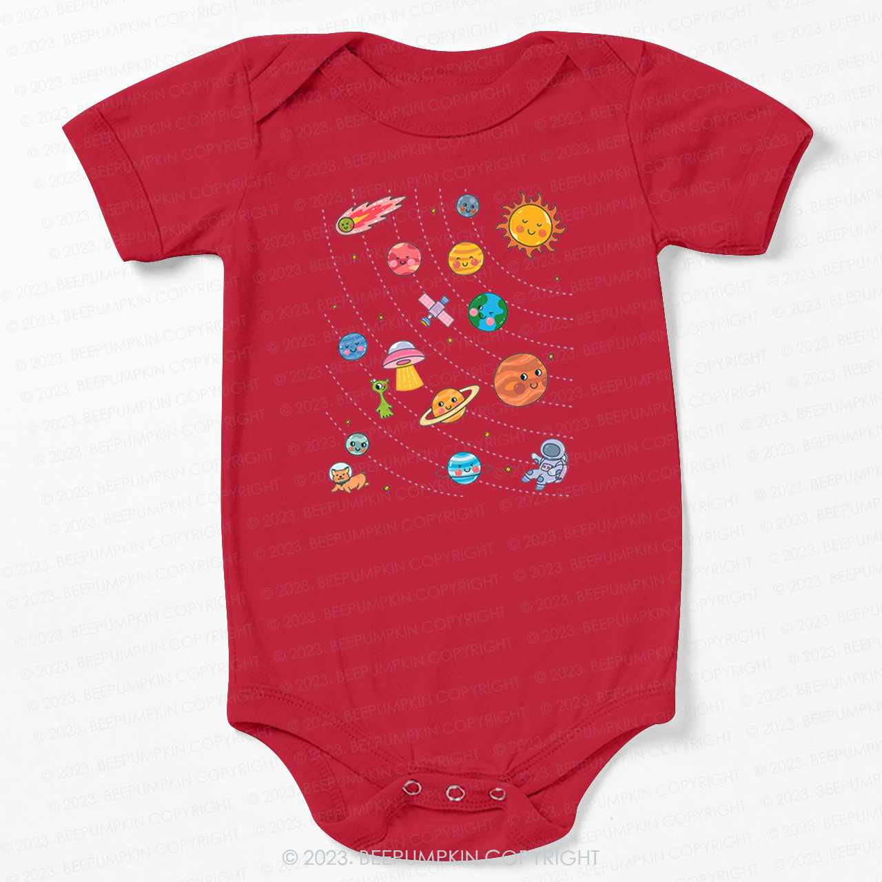 Planets Outerspace Space Theme Bodysuit For Baby