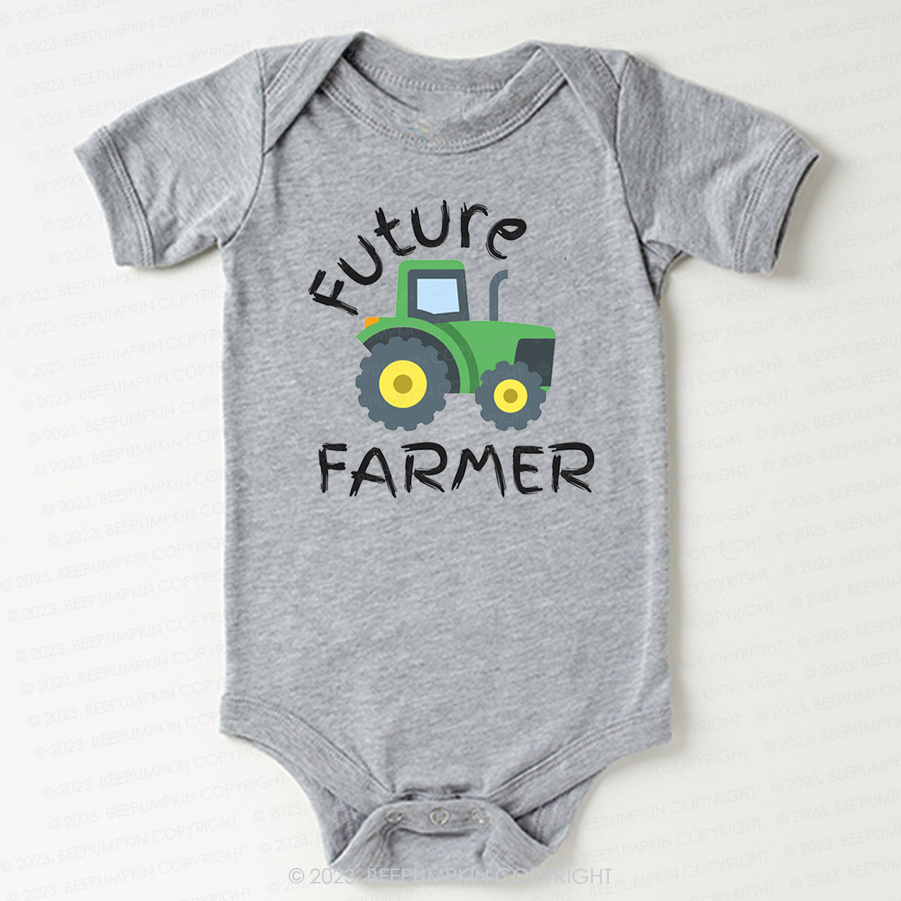 Future Farmer Cute Tractor Bodysuit For Baby