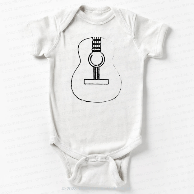 Acoustic Guitar Musician Bodysuit For Baby