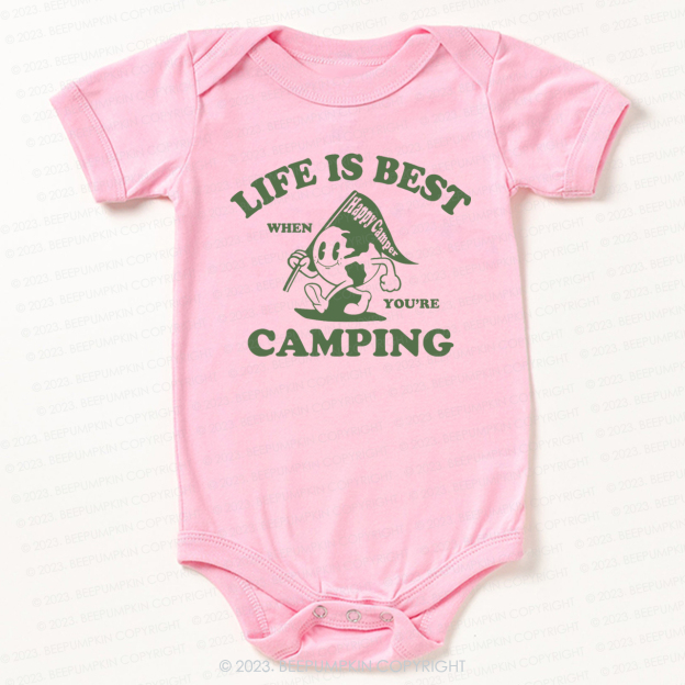 Life Is Best When You're Camping  Bodysuit For Baby