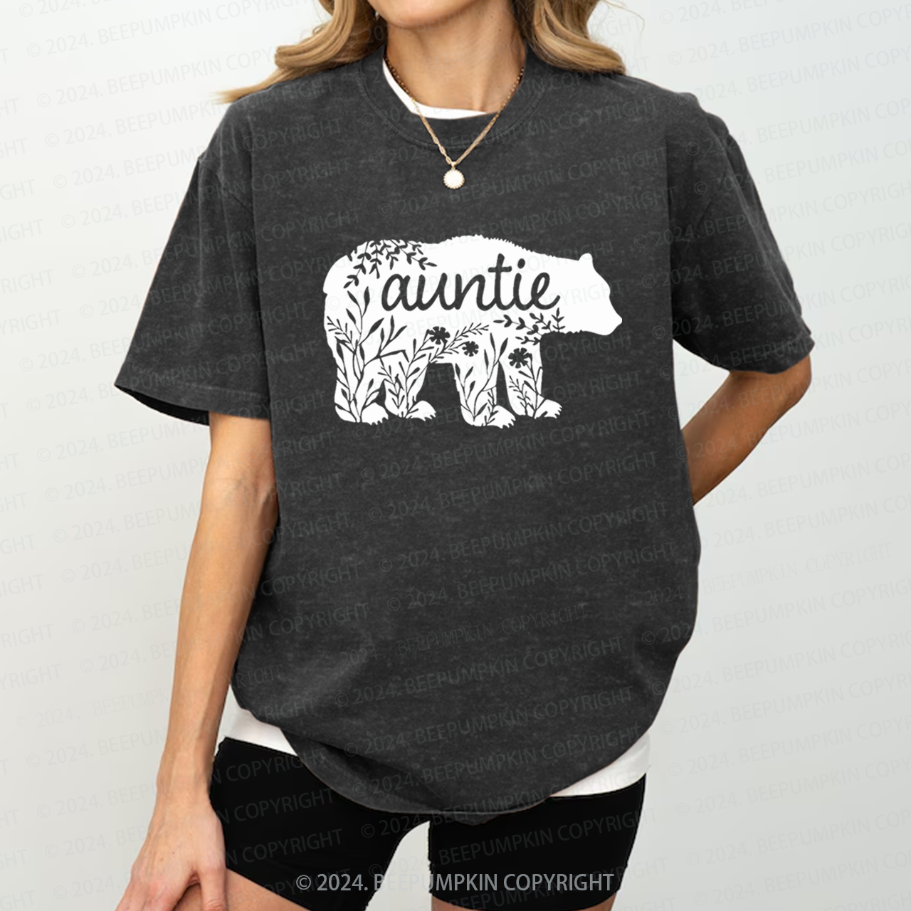 Auntie Bear Auntie Washed Tees