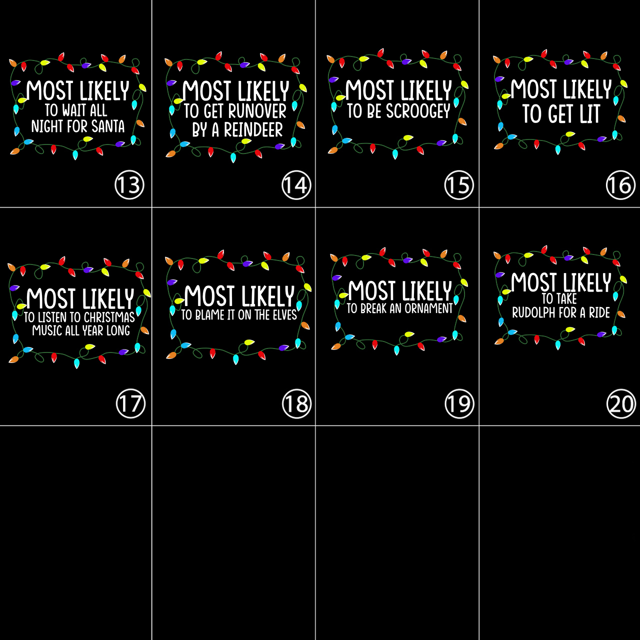 Most Likely To Christmas Funny Party Sweatshirts For Family