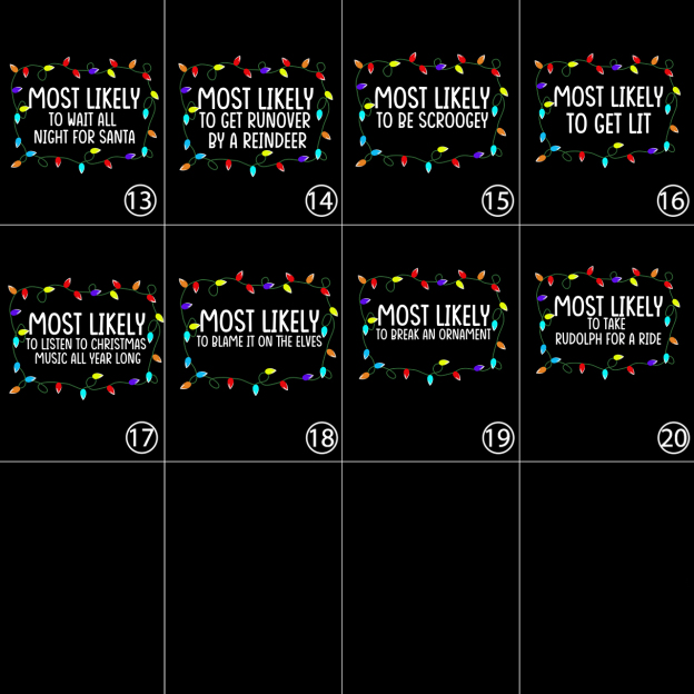 Most Likely To Christmas Funny Party Sweatshirts For Family