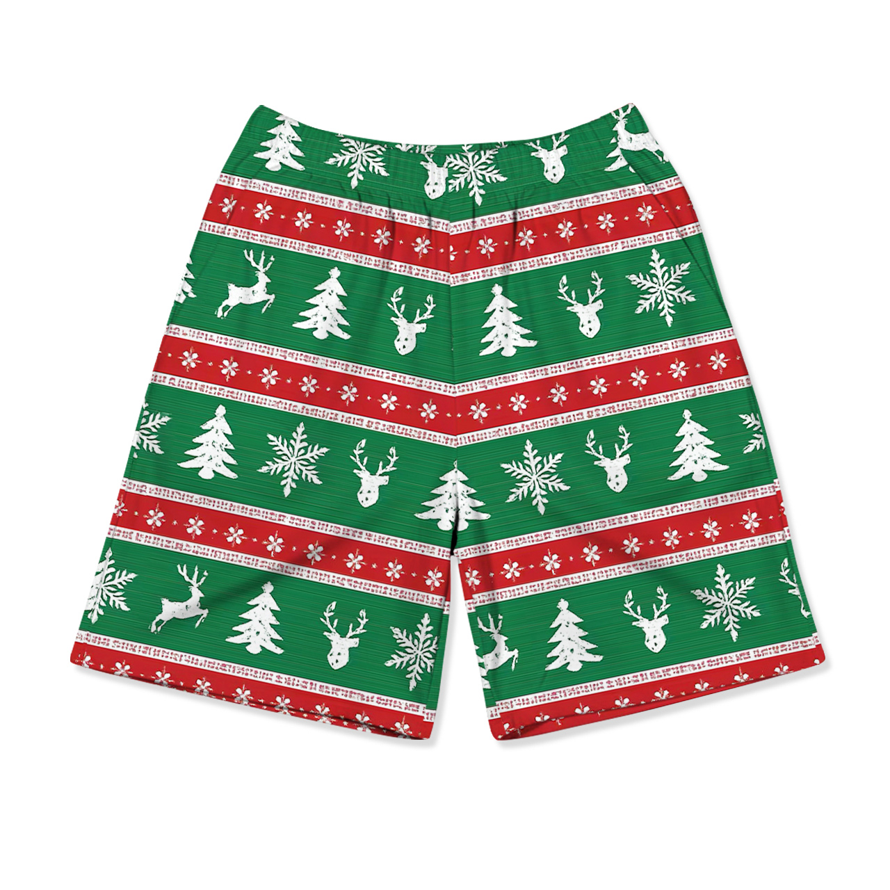Red & Green Christmas Magic All-Over Print Short Family Matching Pajama Sets