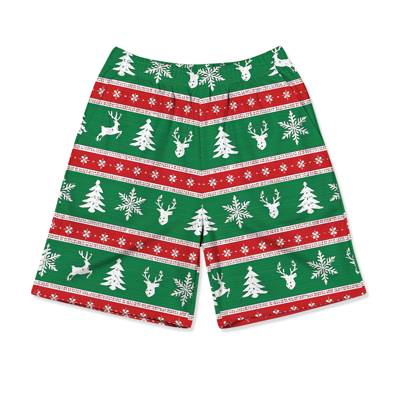 Red & Green Christmas Magic All-Over Print Short Family Matching Pajama Sets