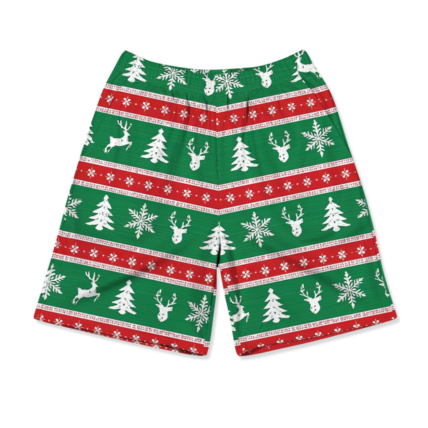 Red & Green Christmas Magic All-Over Print Short Family Matching Pajama Sets