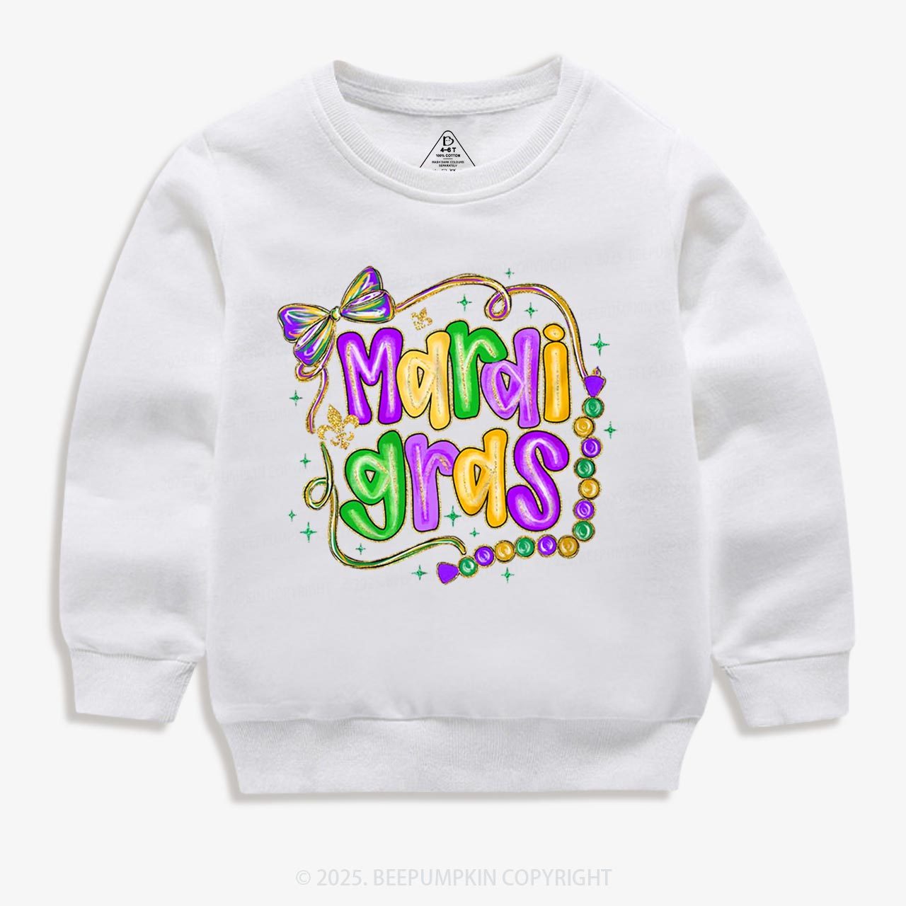 Brushstroke Mardi Gras Kid's Sweatshirt