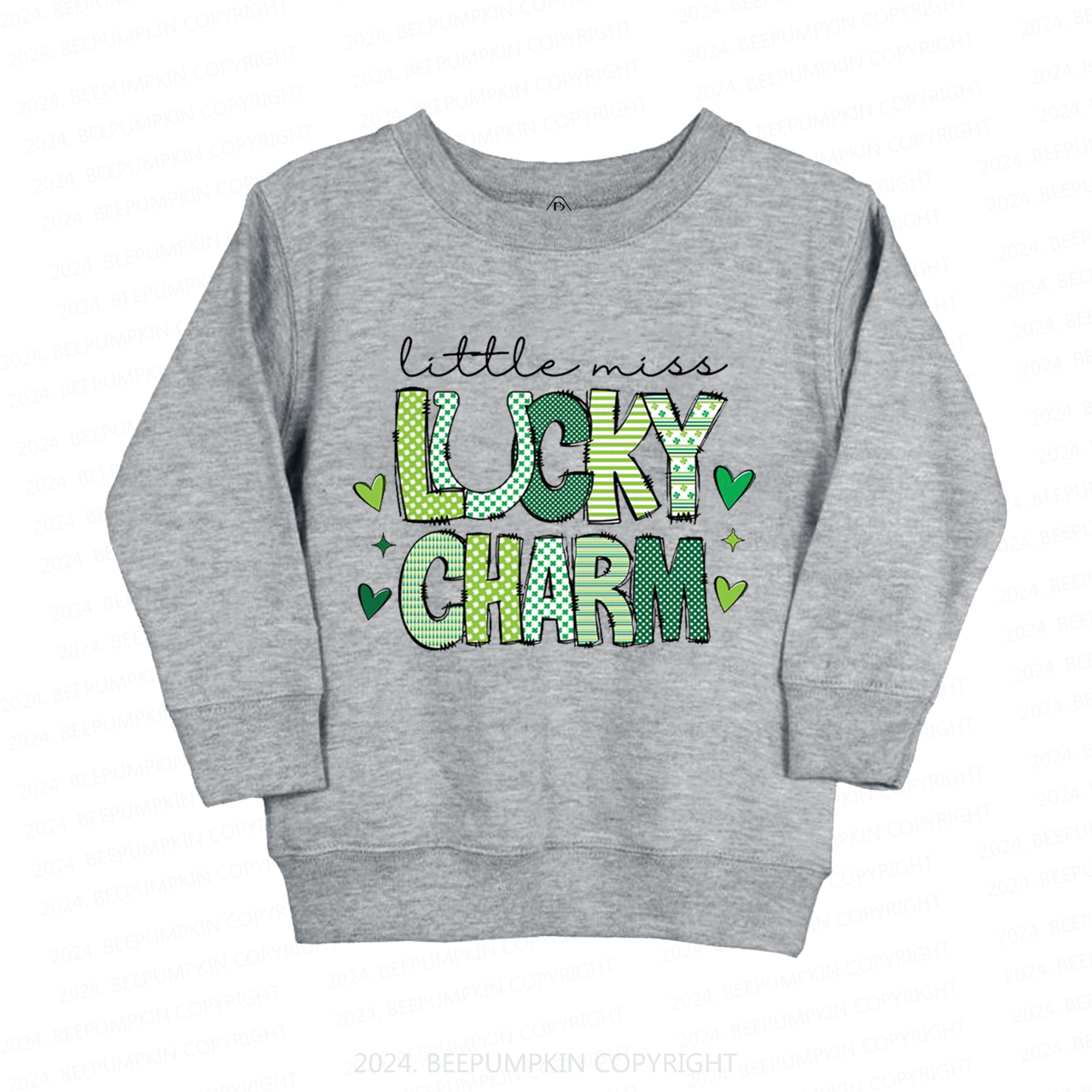 Little Miss Lucky Charm St. Patrick's Day Kids Sweatshirt