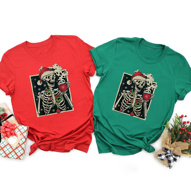 Merry Christmas Skeleton Christmas Shirt For Family