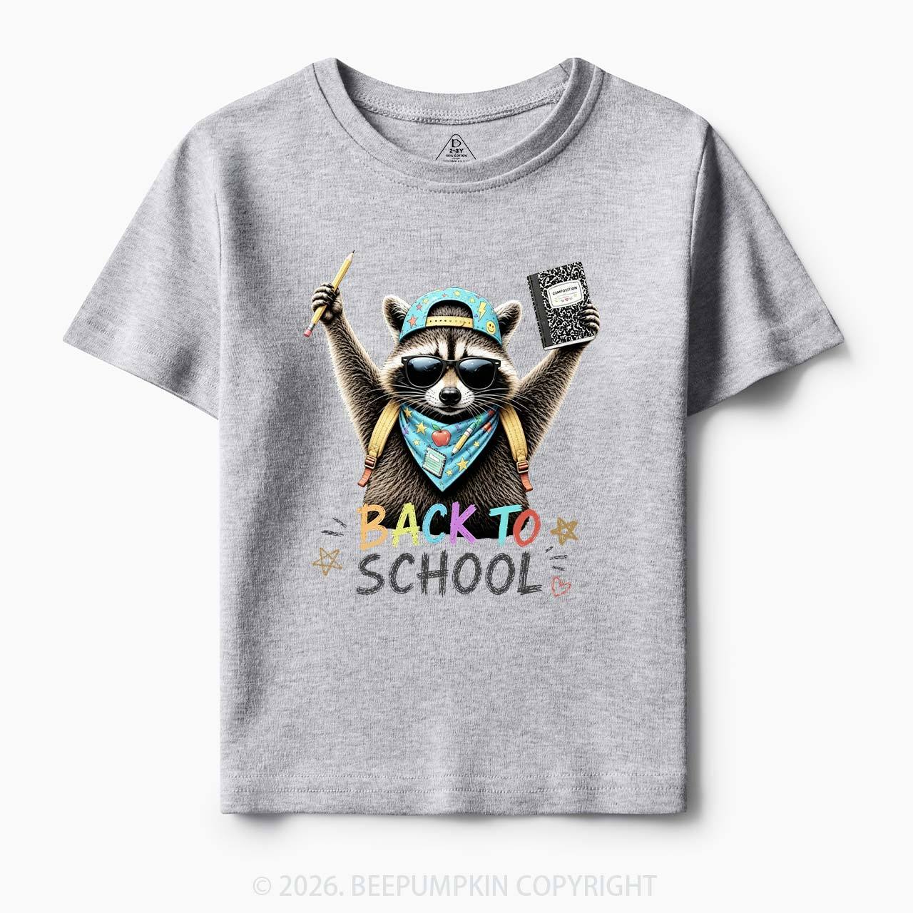 Back to School Raccoon Toddler&Kid's Tees