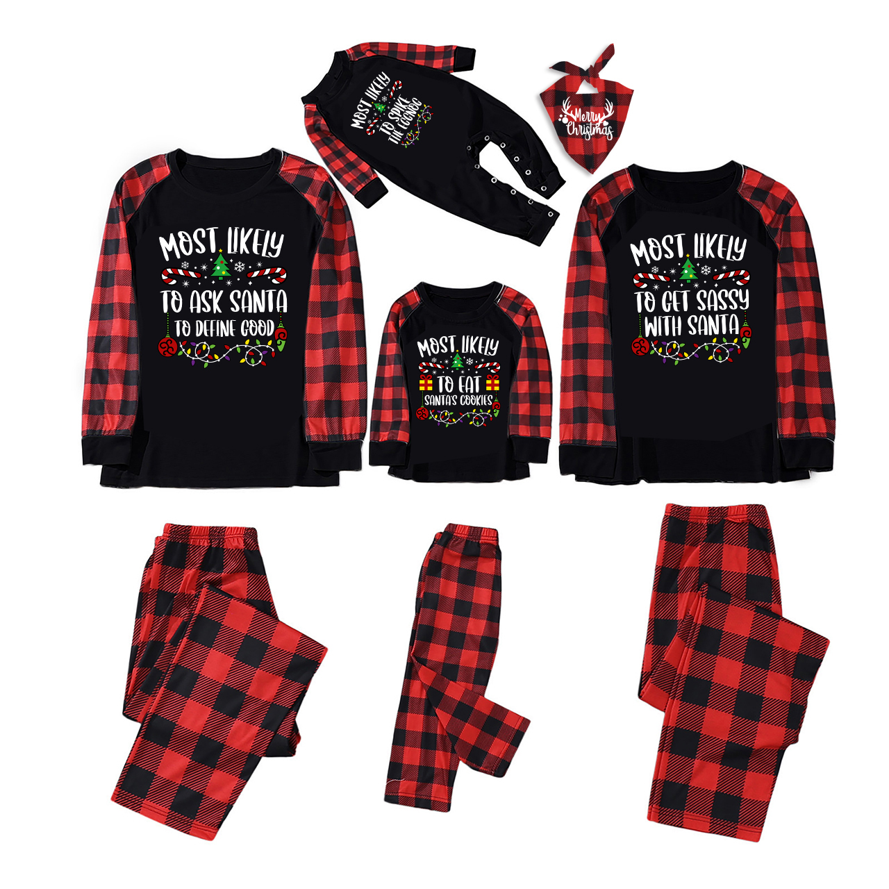 48 Quotes Most Likely To Christmas Family Matching Pajamas Sale-Beepumpkin™