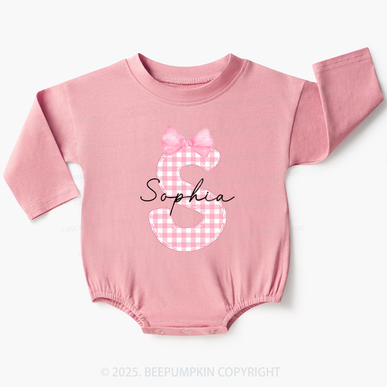 Personalized Name Baby Bubble Romper Beepumpkin