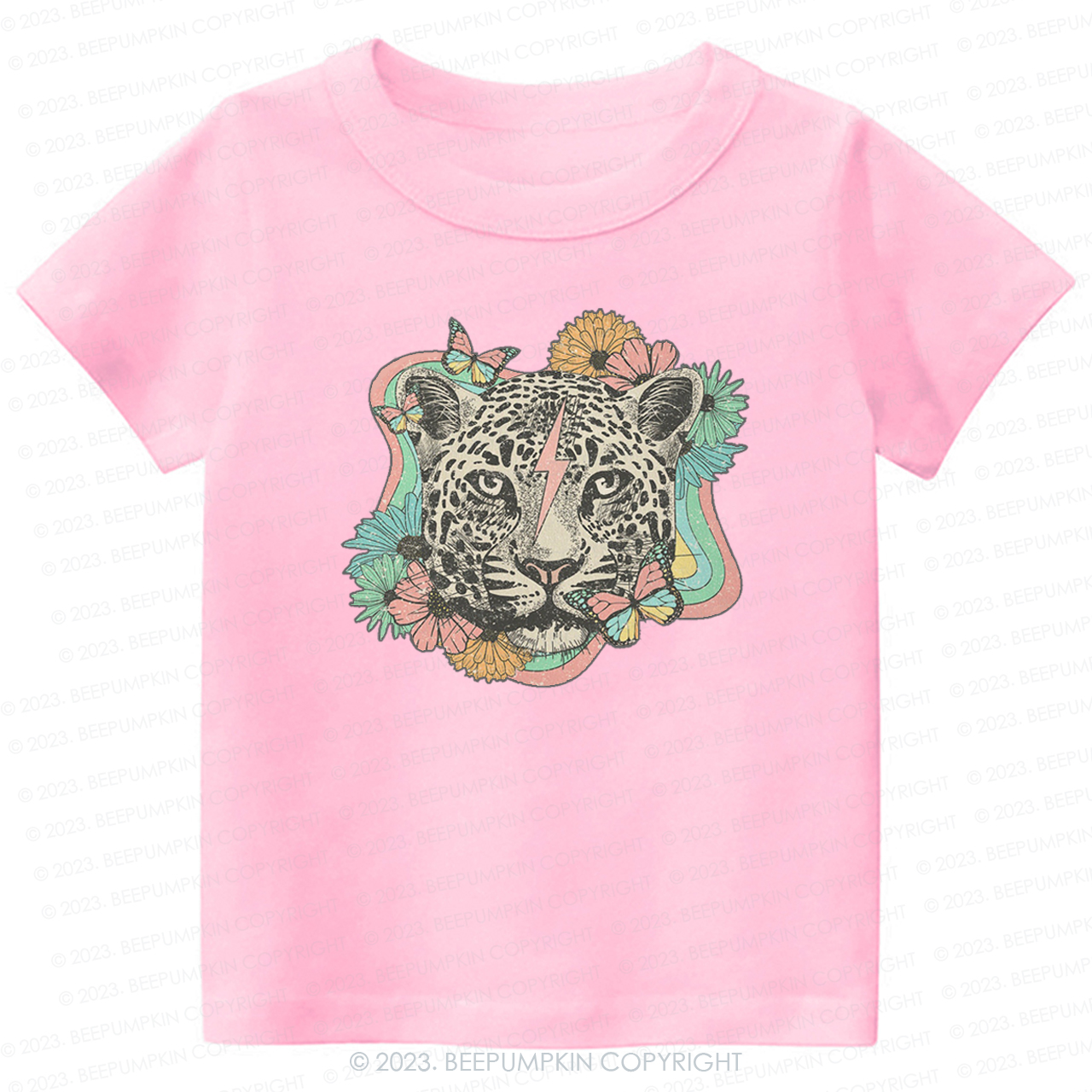 Wild Flower Animal Leopard -Toddler Tees