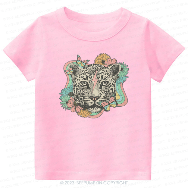 Wild Flower Animal Leopard -Toddler Tees