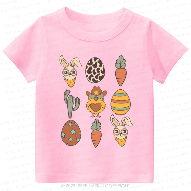 Hoppy Western Easter Carrot Eggs -Toddler Tees