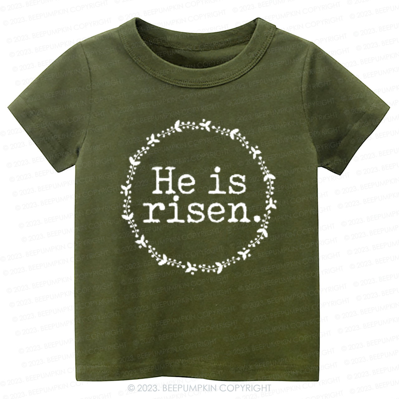 He Is Risen Faith Based Easter-Toddler Tees