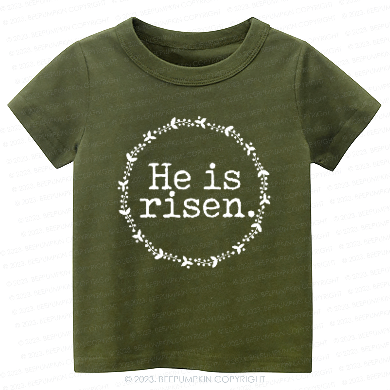 He Is Risen Faith Based Easter-Toddler Tees
