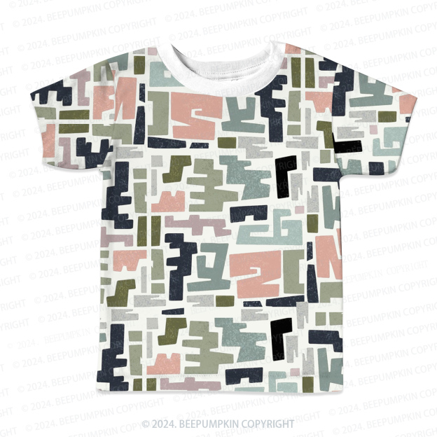 Irregular Colorful Geometry All Over Print Kids Tees