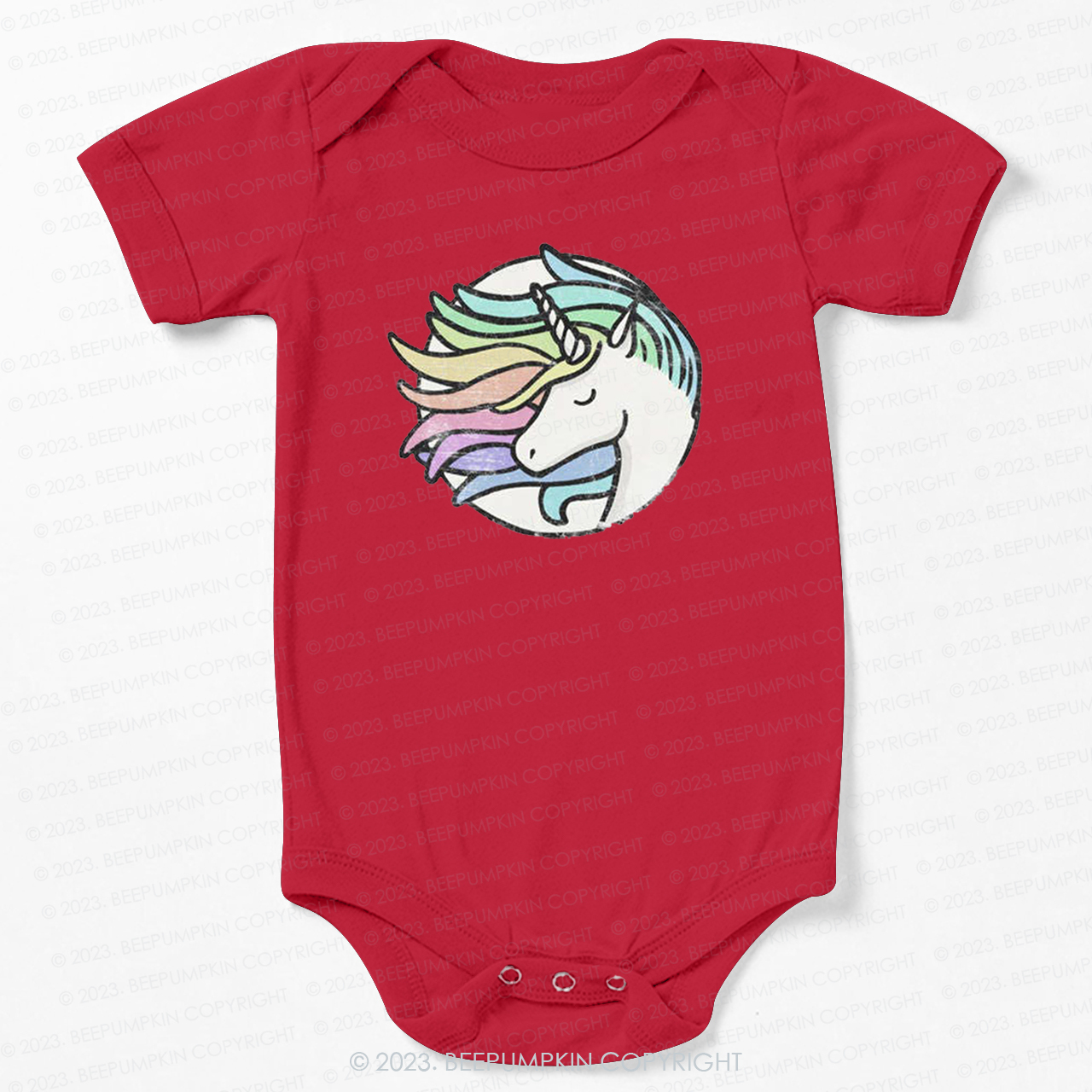 Rainbow Girls Unicorn Bodysuit For Baby