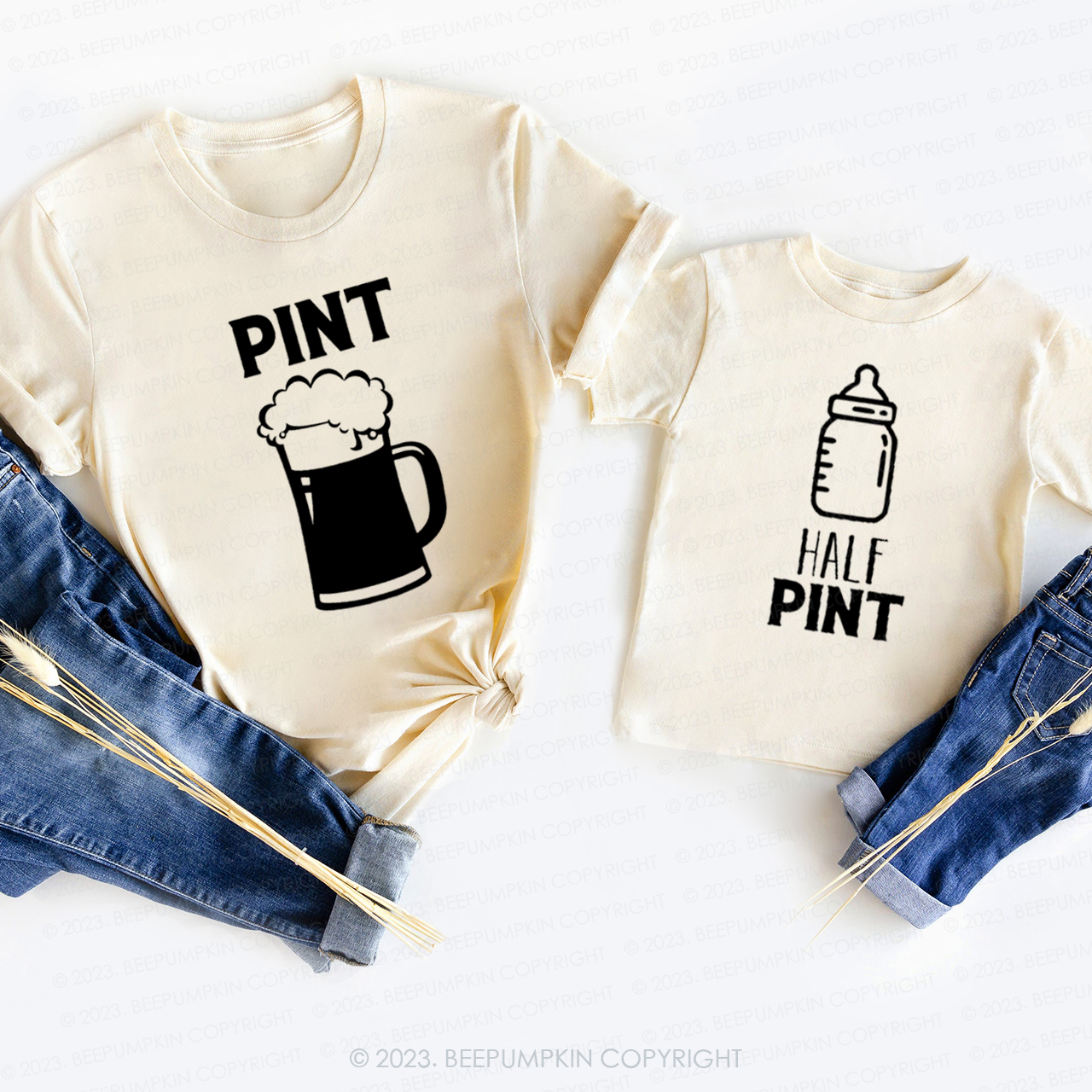 Pint And Half Pint T-Shirts For Mom&Me