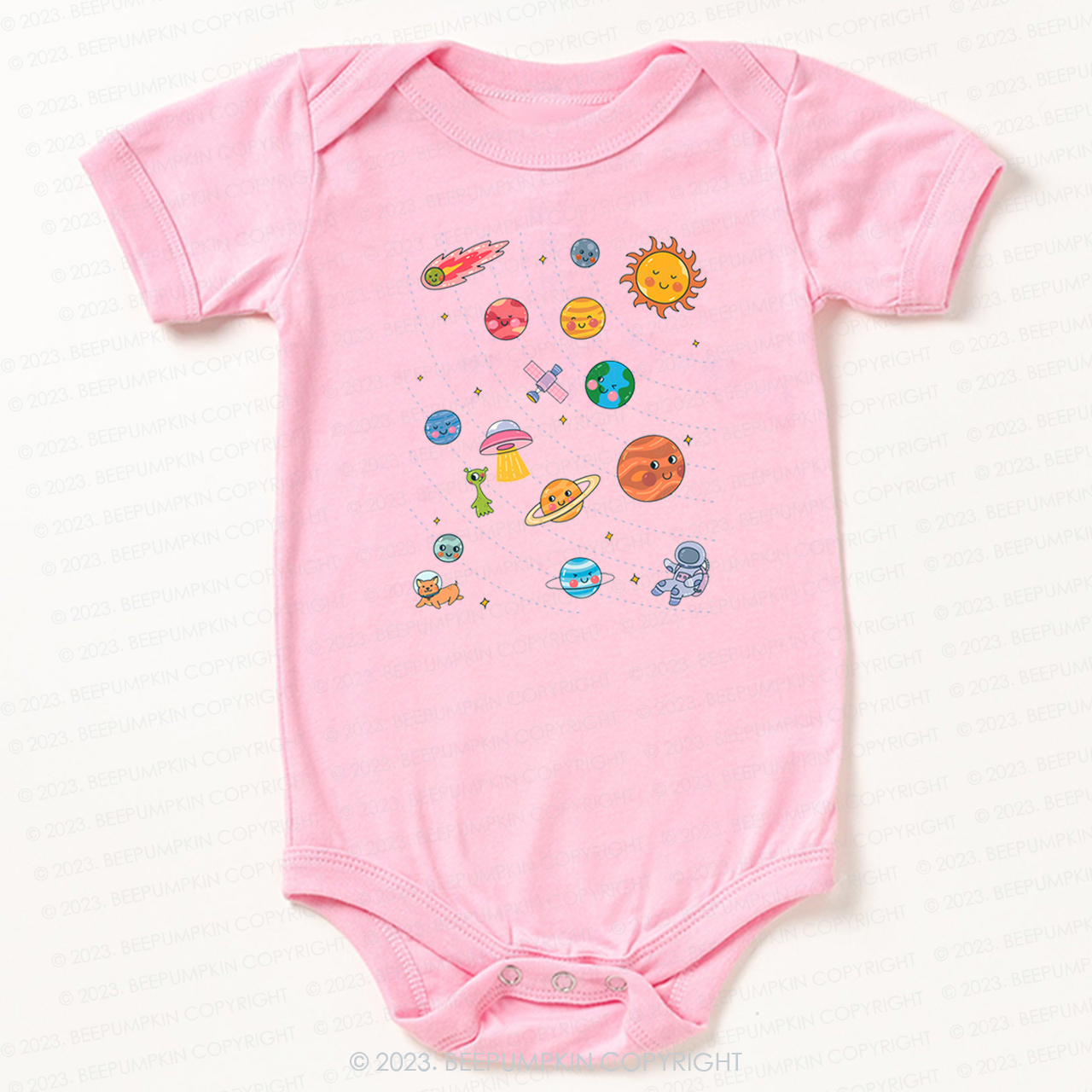 Planets Outerspace Space Theme Bodysuit For Baby