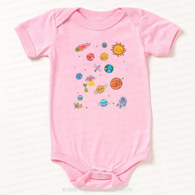 Planets Outerspace Space Theme Bodysuit For Baby