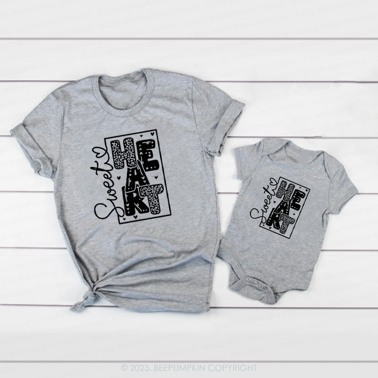 Leopard Sweet Heart Matching Valentine‘s Shirts