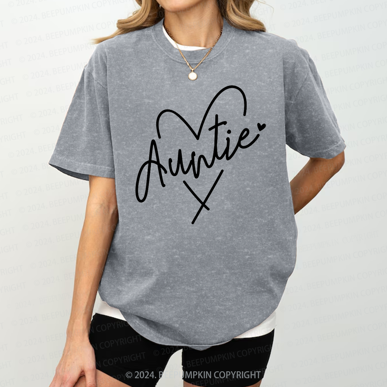 Auntie Heart Auntie Washed Tees