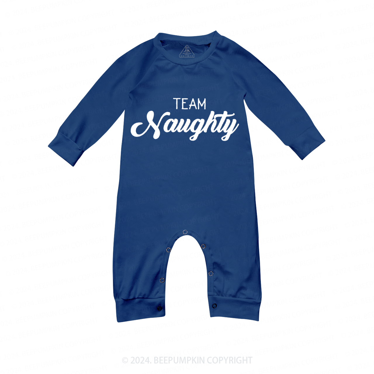 Personalized Team Name Family Matching Blue Pajamas Beepumpkin
