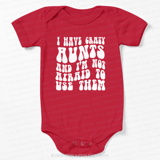 I Have Crazy Aunts and I'm Not Afraid To Use Them Bodysuit For Baby