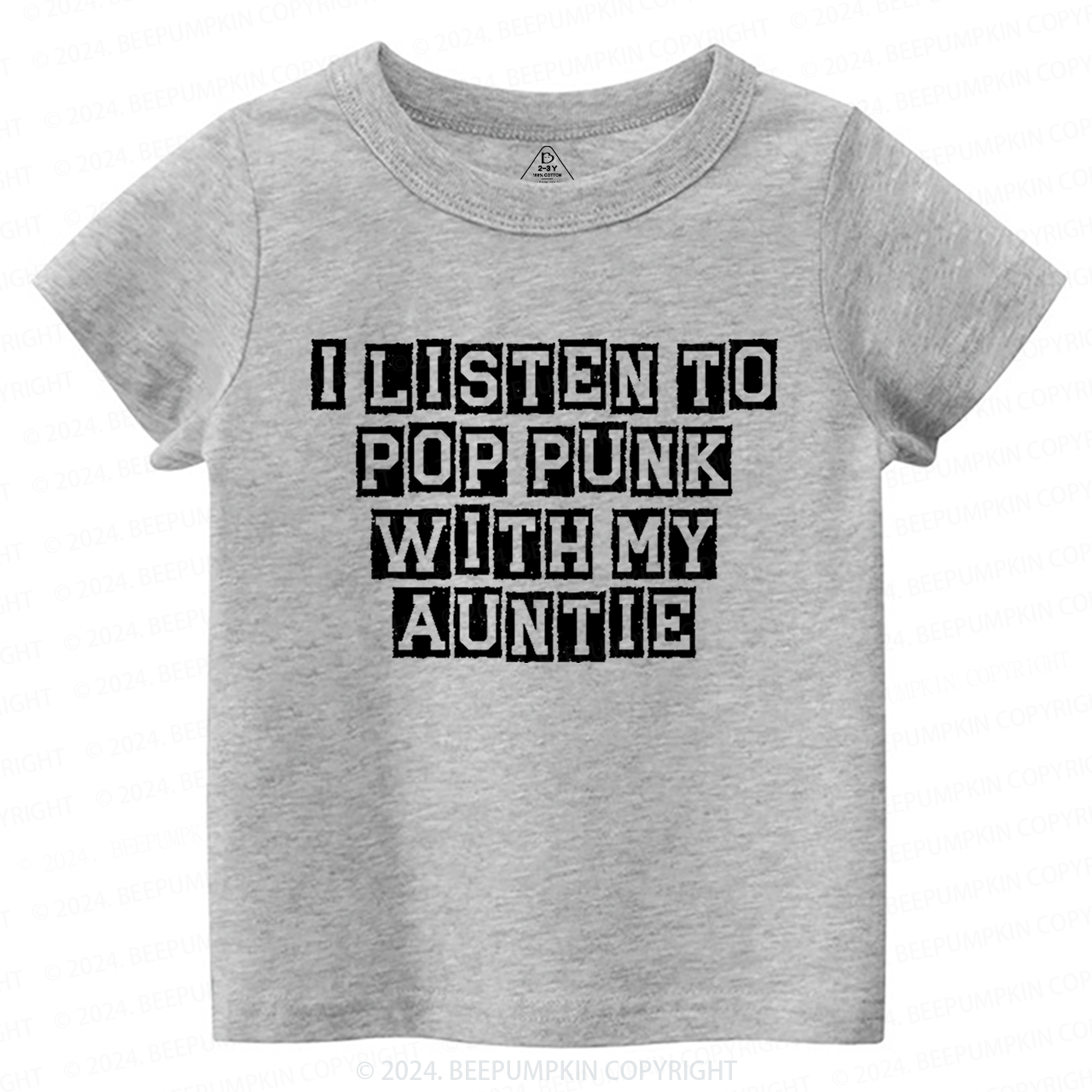  I Listen to Pop Punk With My Auntie Toddler&Kids Tees 8