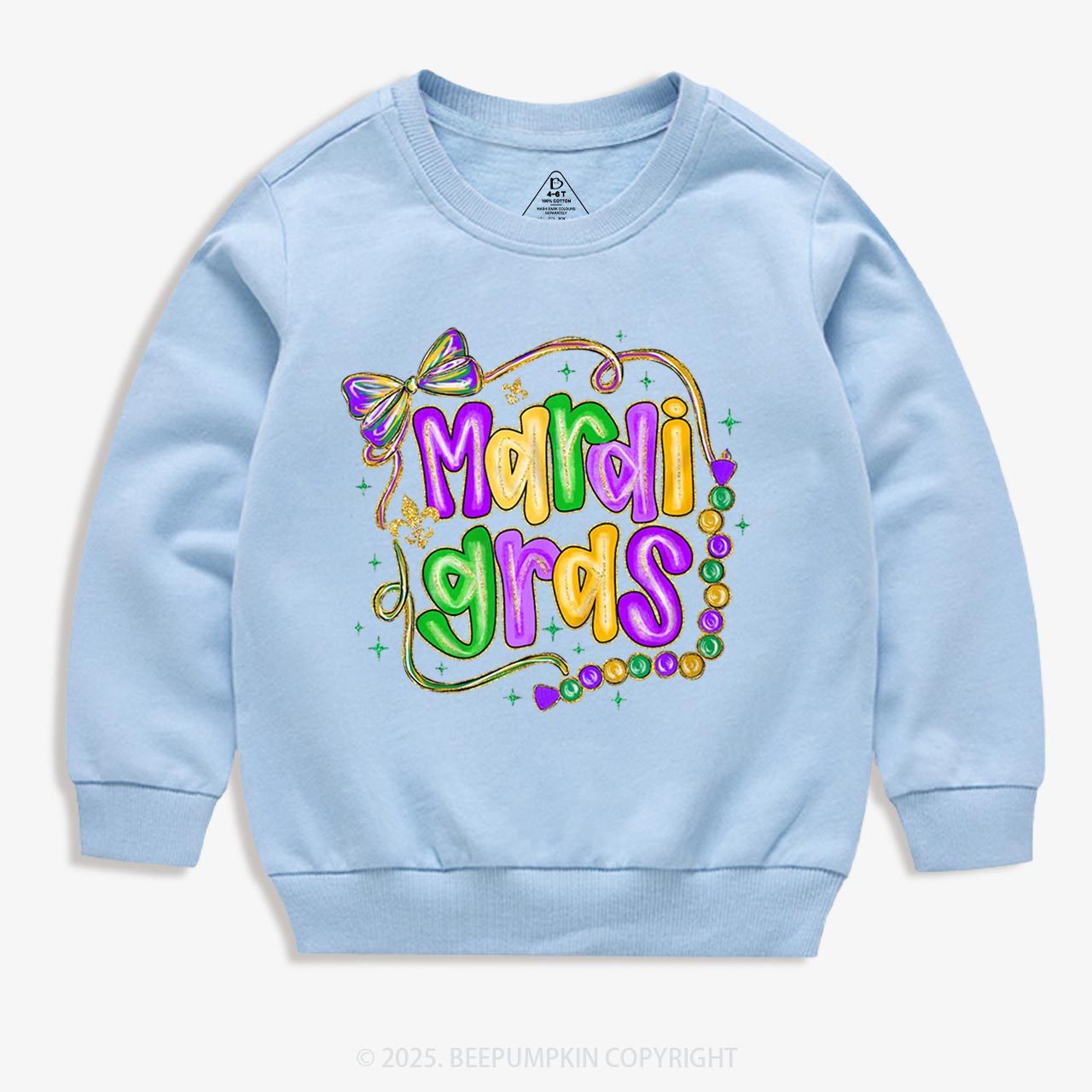 Brushstroke Mardi Gras Kid's Sweatshirt