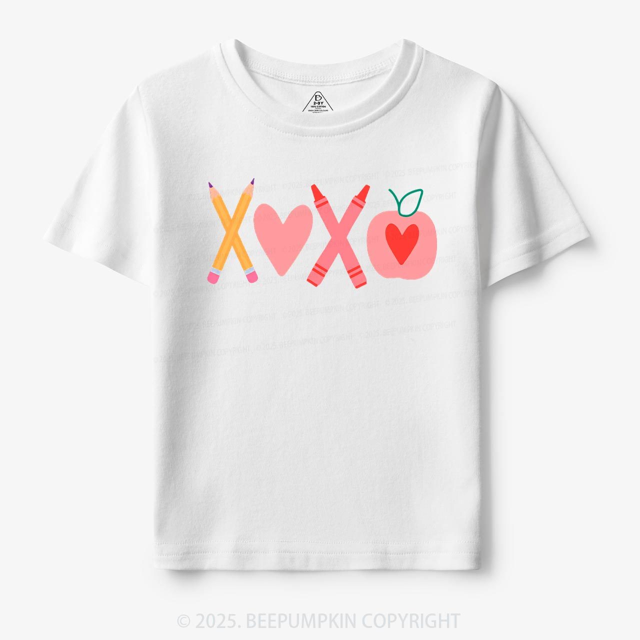 Pencils & Crayons Valentine’s Day Toddler&Kid's Tees Beepumpkin