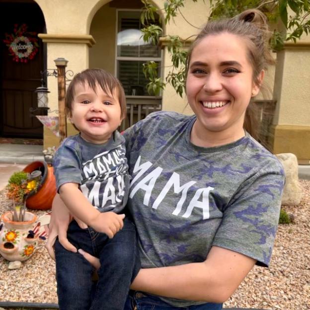 Matching Mama & Me Camo Bodysuit & Shirts