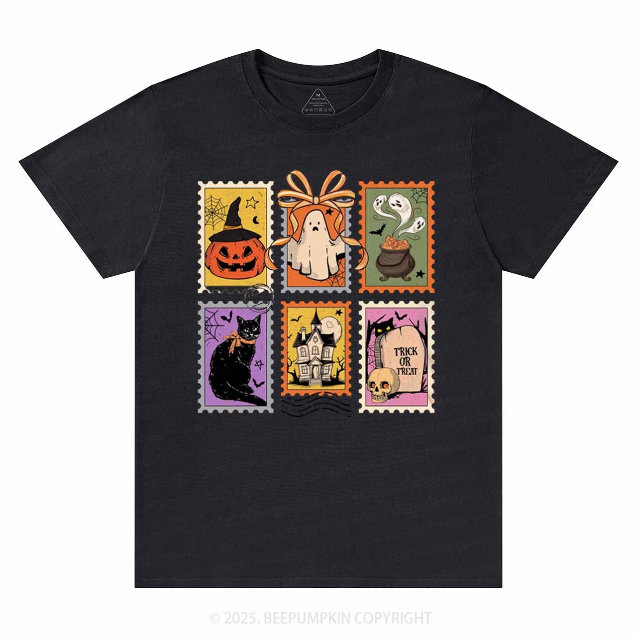 Retro Halloween Cat Ghost T-Shirts Beepumpkin 