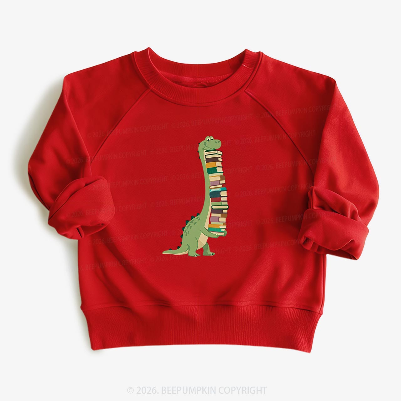 Cute Dinosaur Book Lover Kid's Sweatshirt