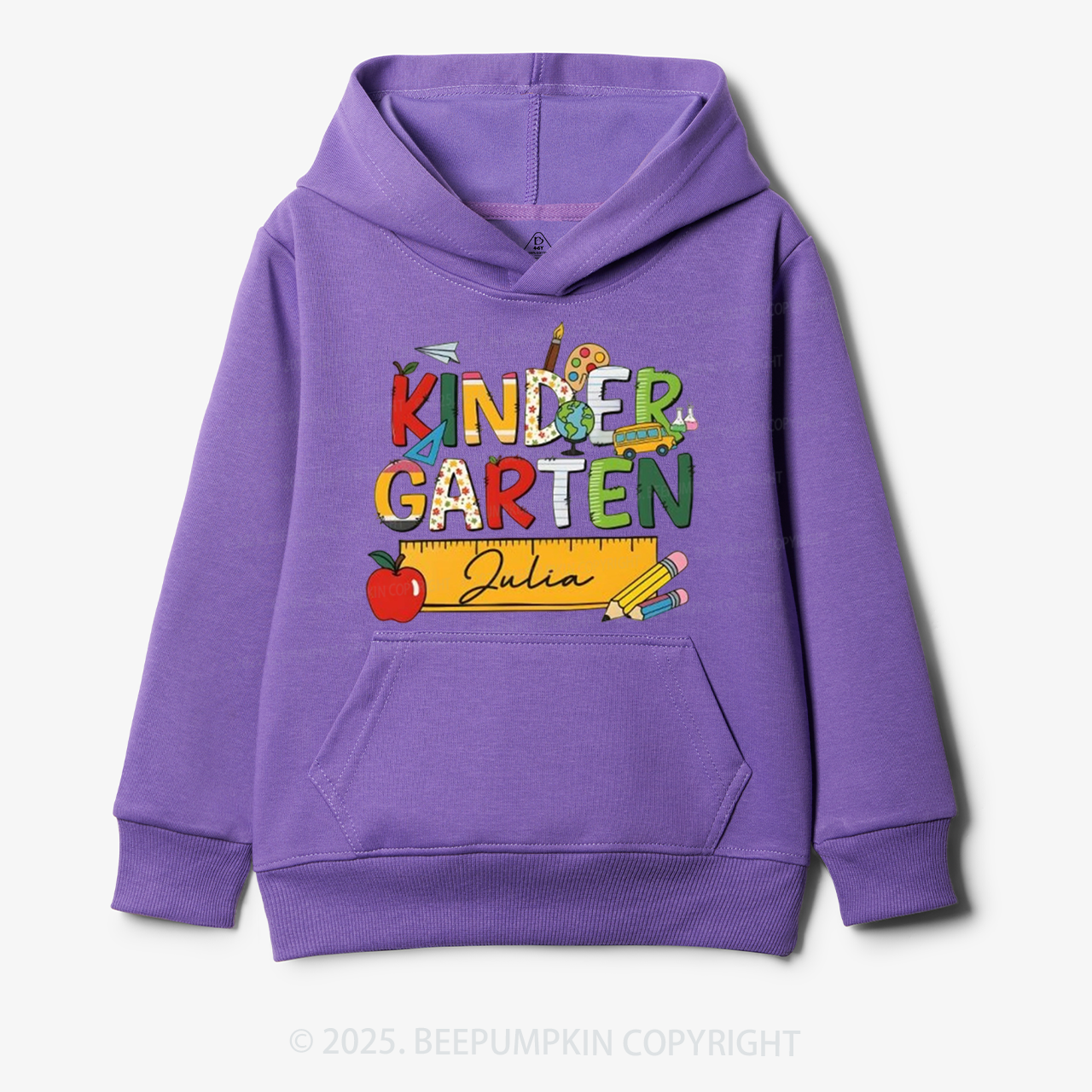 Personalized Kindergarten Name Kid's Hoodies Beepumpkin