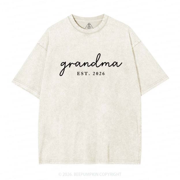 Personalized Mother's Day Gift Adult Washed T-Shirts