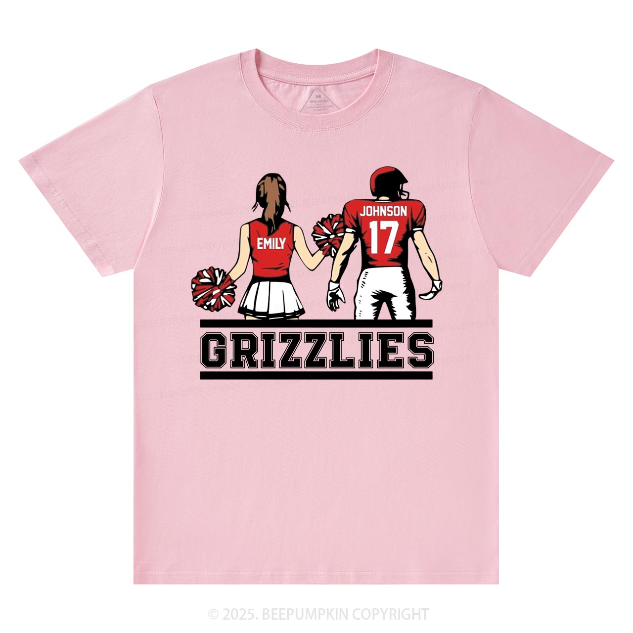 Personalized Football And Cheer Mom T-Shirts Beepumpkin