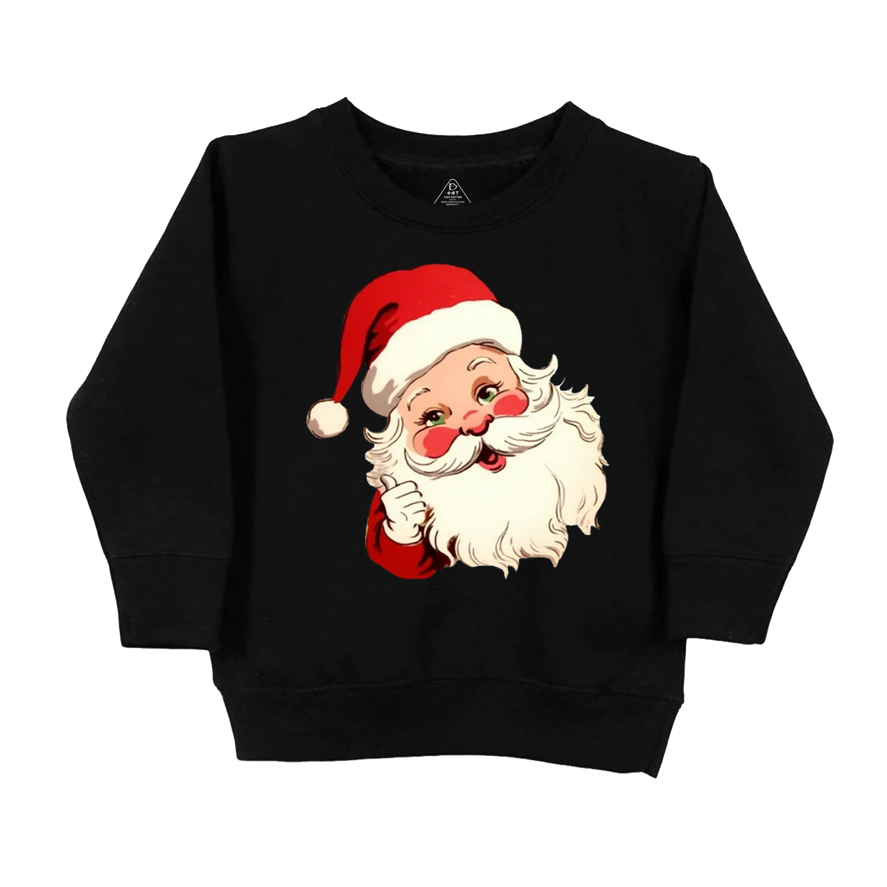 Retro Christmas Santa Hat Kids Sweatshirt