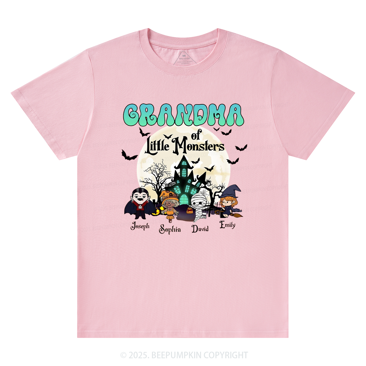 Personalized Grandma Halloween T-Shirts Beepumpkin