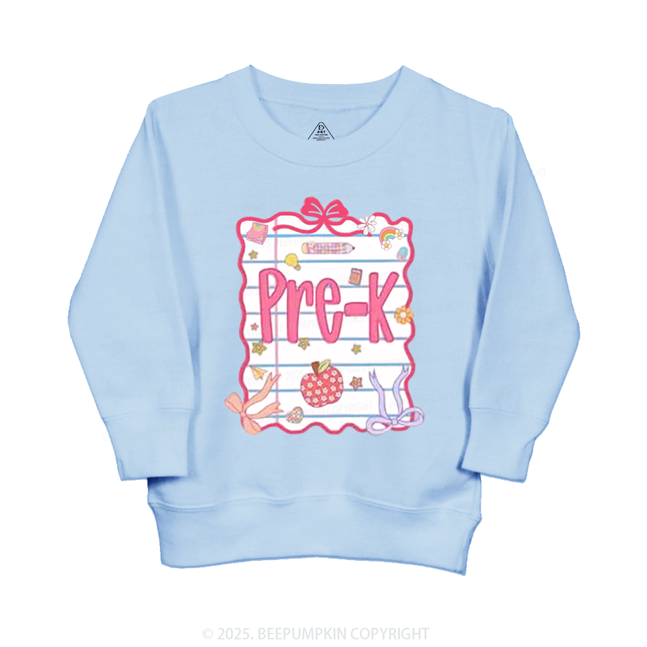 Personalized Pink Bow Grade Kid's Sweatshirt