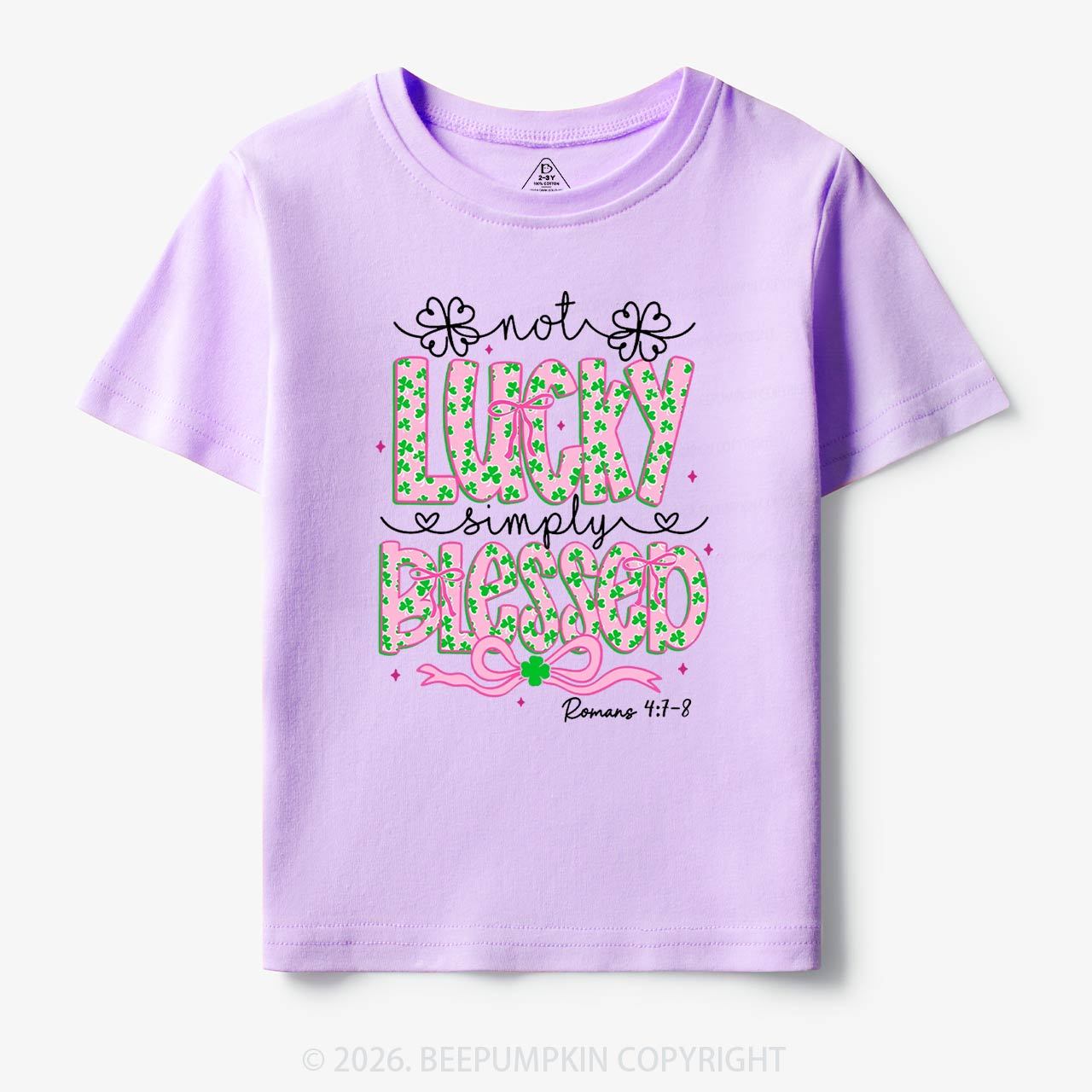 Not Lucky Simply Blessed St Patrick's Day Toddler&Kid's Tees Beepumpkin