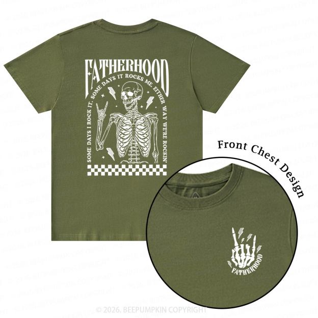 Fatherhood Funny Skeleton Retro T-Shirts