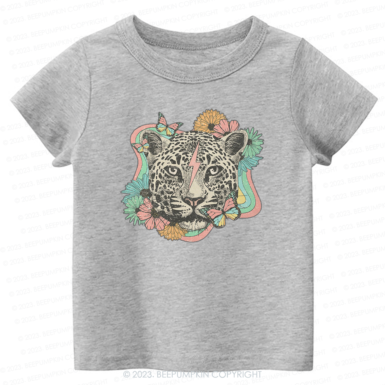 Wild Flower Animal Leopard -Toddler Tees